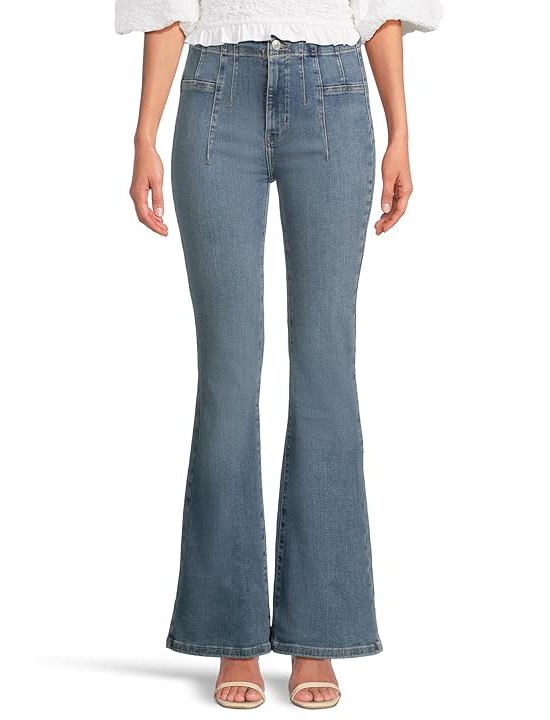 Free People We The Free Jayde Flare Womens Jeans Sunburst Blue