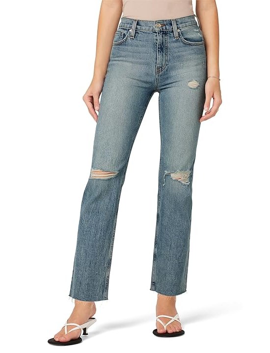 Hudson Jeans Remi High-Rise Straight Ankle in Satelite Womens Jeans Satelite