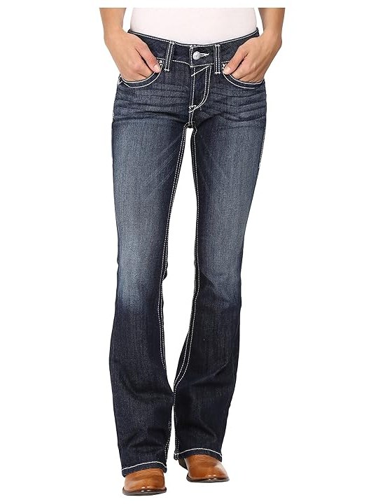 Ariat R.E.A.L. Bootcut Rosey Whipstitch Jeans in Lakeshore Womens Jeans Lakeshore