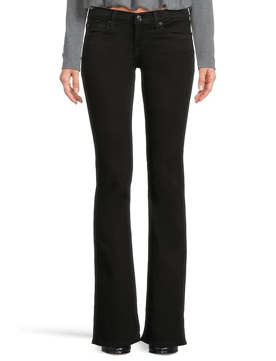7 For All Mankind Original Bootcut Jeans in Rinsed Black Womens Jeans RinsdBlack