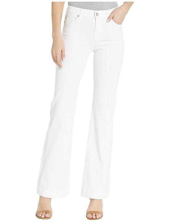 7 For All Mankind Dojo Tailorless in Slim Illusion White Womens Jeans Slim Illusion White