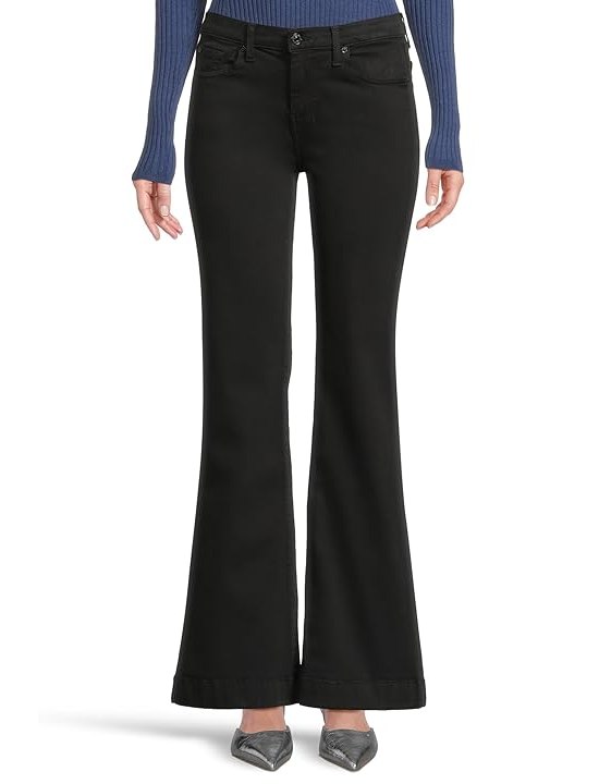 7 For All Mankind Dojo Tailorless Jeans in Black Womens Jeans Black