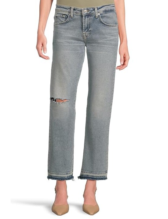 7 For All Mankind Calie Straight Ankle Womens Jeans Shore Break