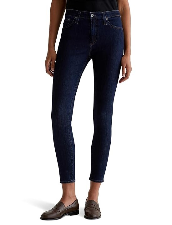 AG Jeans Farrah Mid Rise Skinny Ankle Jeans in Modern Indigo Womens Jeans Modern Indigo