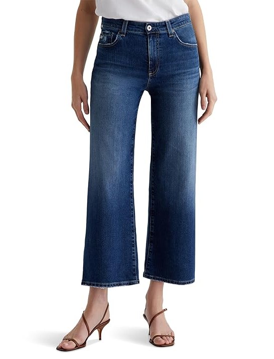 AG Jeans Saige Mid Rise Wide Leg in 7 Years La Jolla Womens Jeans 7 Years La Jolla