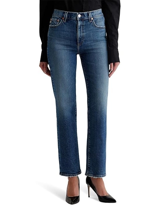 AG Jeans Brinley Mid-Rise Straight in 15 Years Firenze Womens Jeans 15 Years Firenze