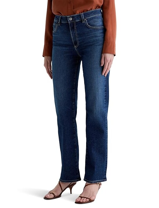 AG Jeans Brinley Mid-Rise Straight in Poetic Womens Jeans Poetic
