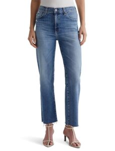 Brinley Mid Rise Straight Crop Jeans